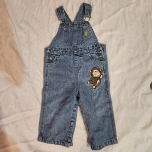 Carter’s Denim Overalls 18 Months Monkey Embroidered Baby